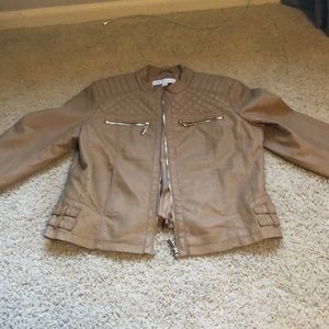 New York and company leather tan jacket.
